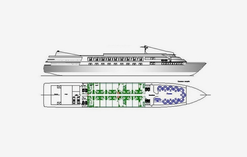 Пассажирский теплоход класса «М 2,0 А» для линии Великий Новгород – Новая Ладога – Санкт-Петербург
